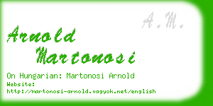 arnold martonosi business card